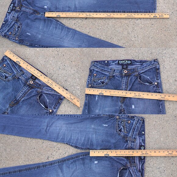 Vintage Y2K Enyce Low Rise Baggy Jeans Size 34 Light Wash Relaxed Fit - Picture 16 of 16